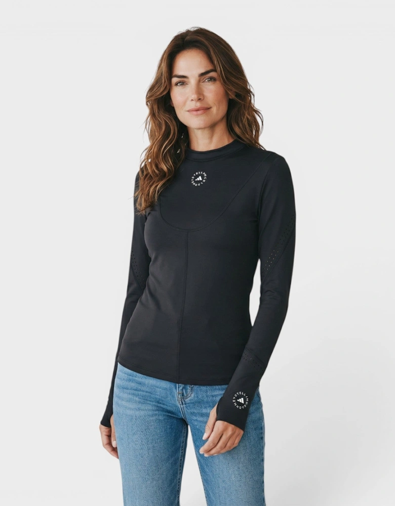 Adidas Long Sleeved Logo Top Black White