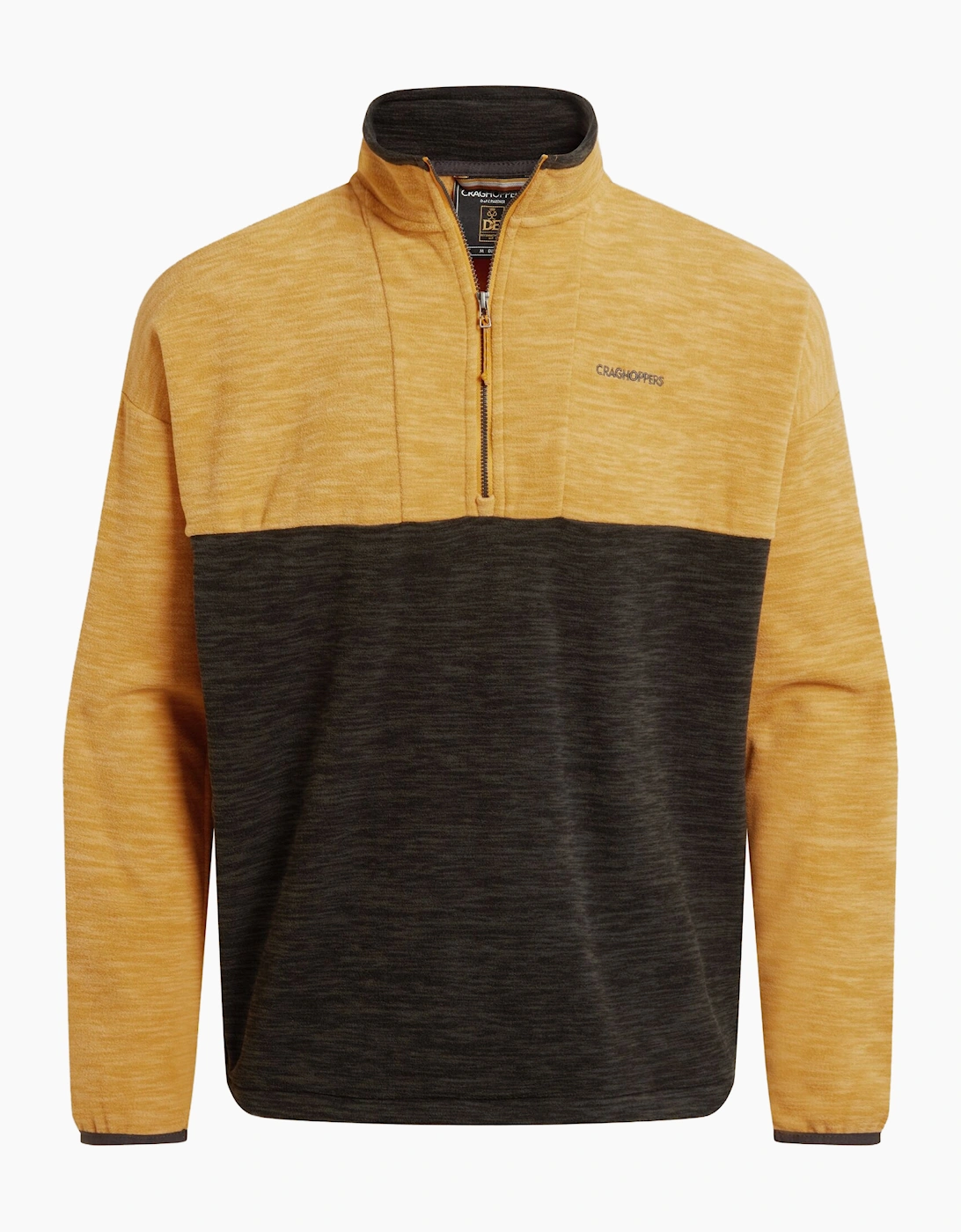 Craghoppers Mens Esk Colour Block Melange Half Zip Fleece Top