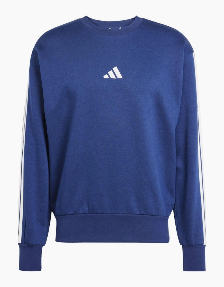 Mens Essentials 3 Stripes Fleece Sweatshirt
