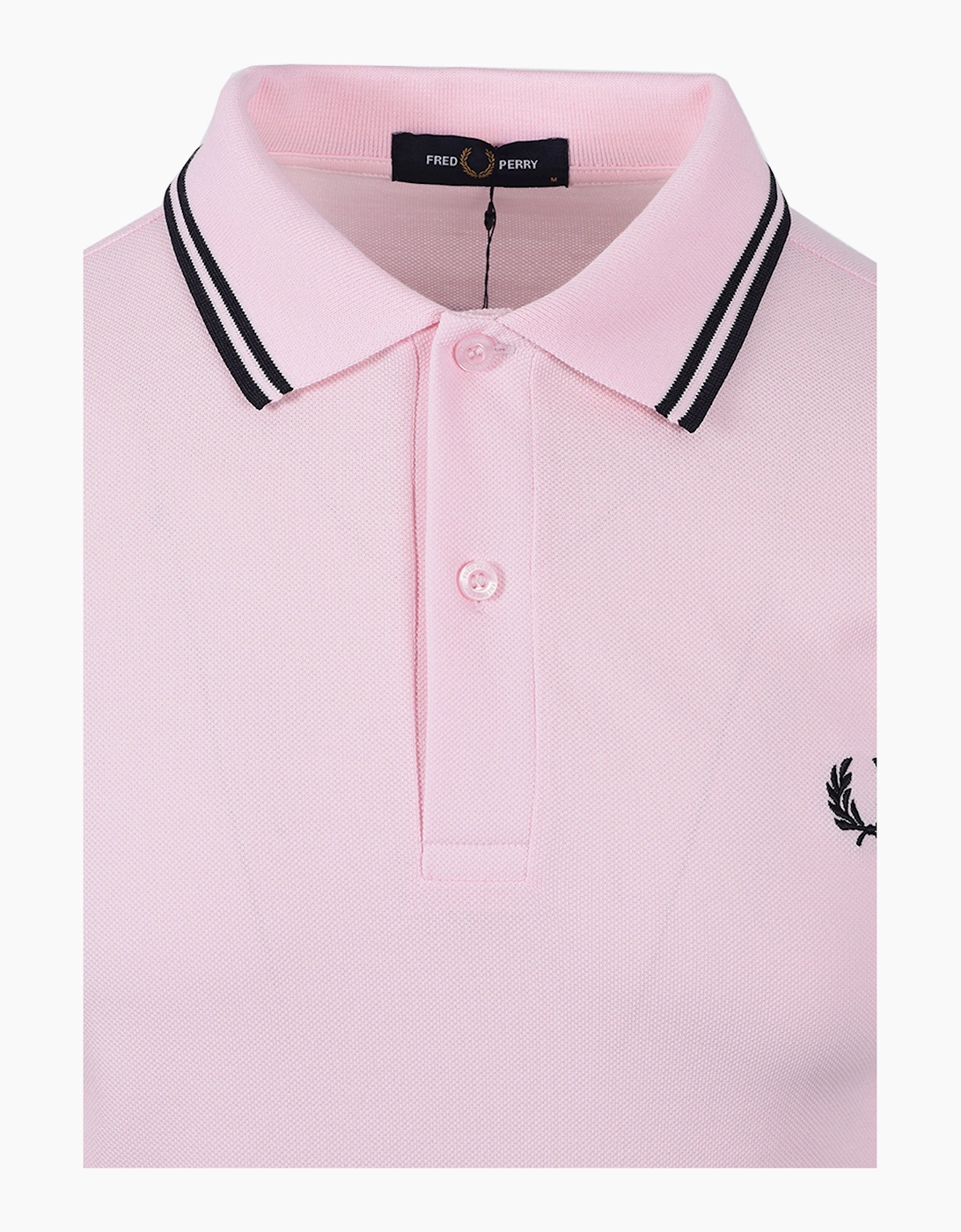 FRED PERRY TWIN TIPPED POLO ICED PINK/NAVY