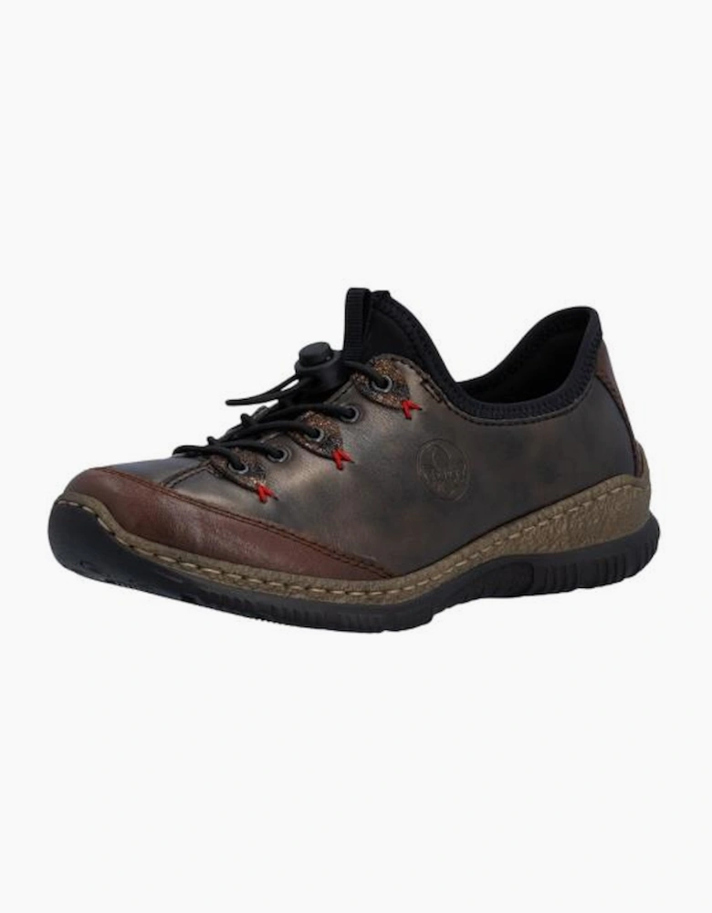 Rieker ladies Shoes N3271-25 in Brown metallic