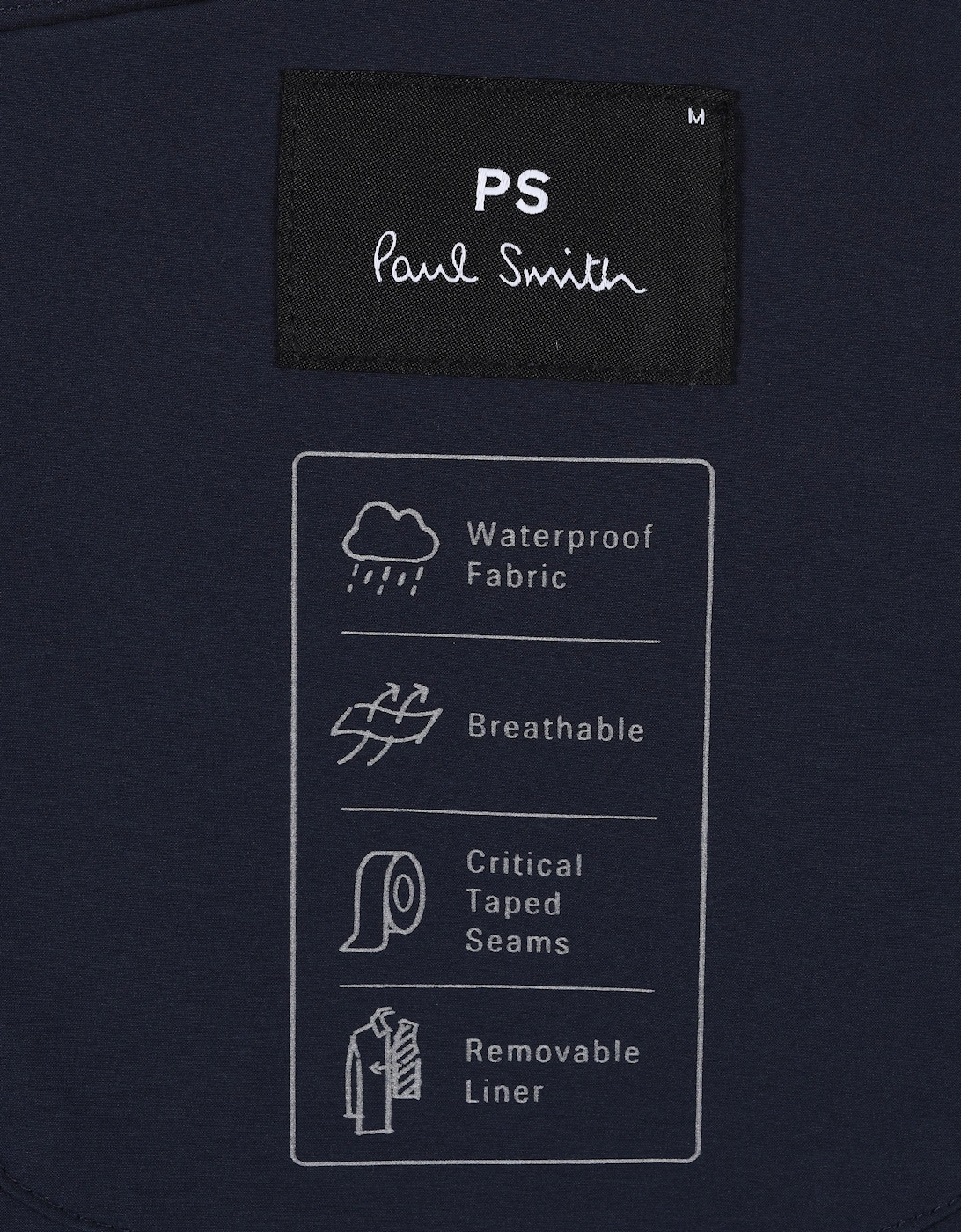 PAUL SMITH PARKA DETACHABLE LINER NAVY
