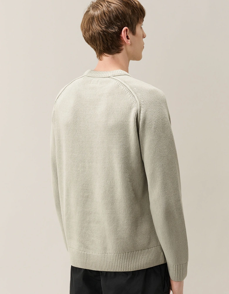 Chenille Cotton Lens Sweater Grey