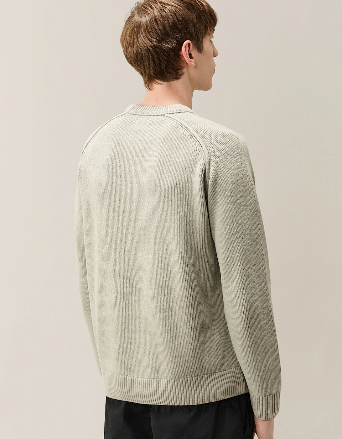 Chenille Cotton Lens Sweater Grey