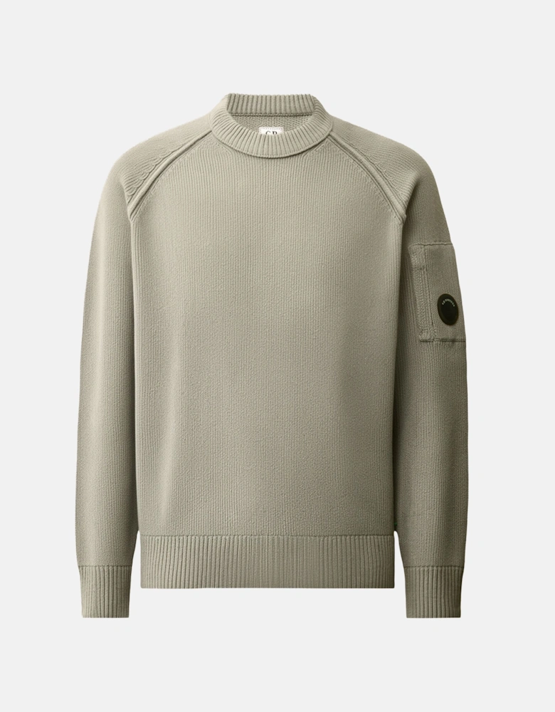 Chenille Cotton Lens Sweater Grey