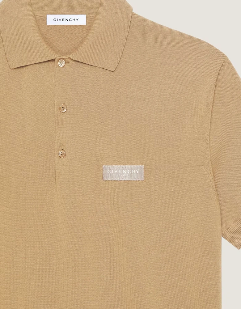 Gros Grain Detail Polo Beige