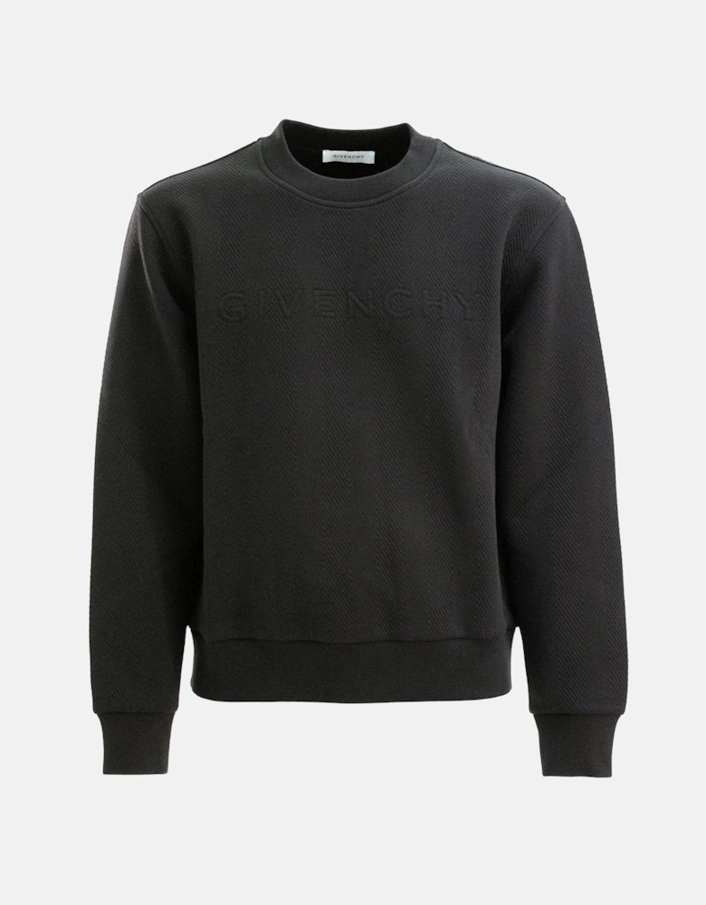 Quilted Sweatshirt Black