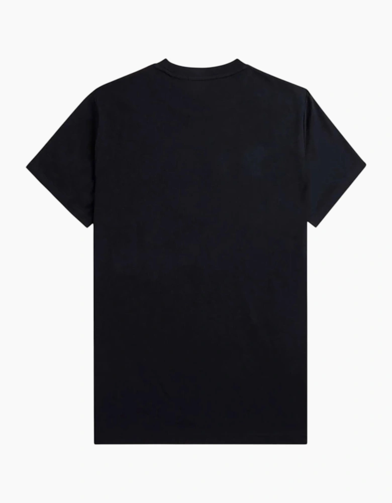Fred Perry Mens T Shirt Textured Laurel Wreath Logo Crew Neck Short Sleeve Summer Tee