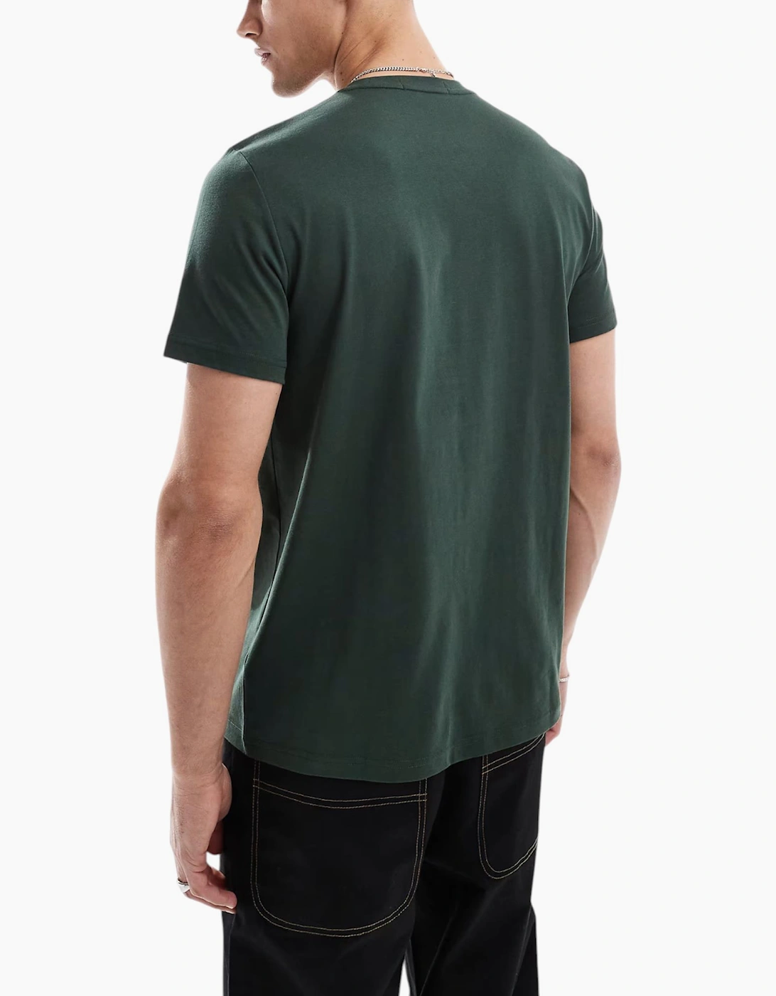 Fred Perry Mens T Shirt Textured Laurel Wreath Logo Crew Neck Short Sleeve Summer Tee