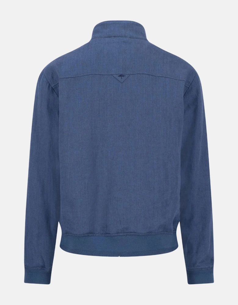 Pure Linen Harrington Jacket Horizon Blue