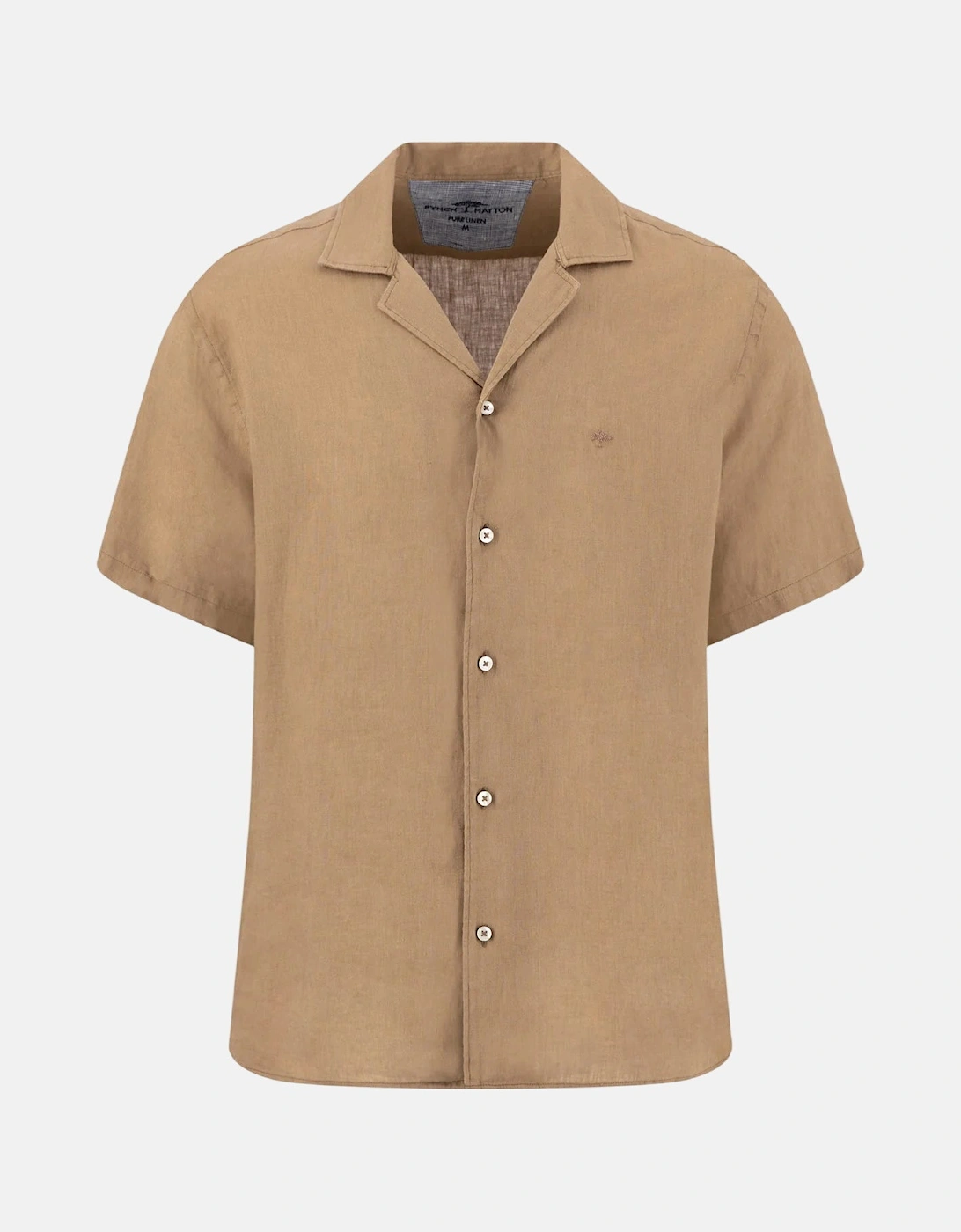 Pure Linen Lapel Collar Short Sleeved Shirt Elephant Grey, 3 of 2