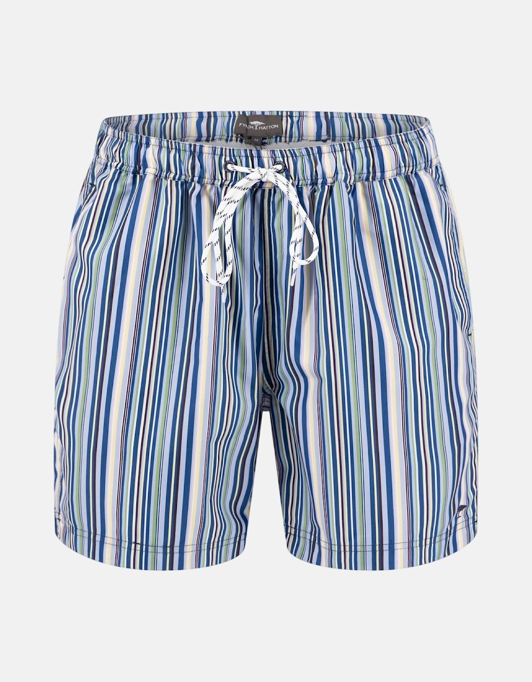 Stripe Pattern Swim Shorts Pale Yellow, 4 of 3