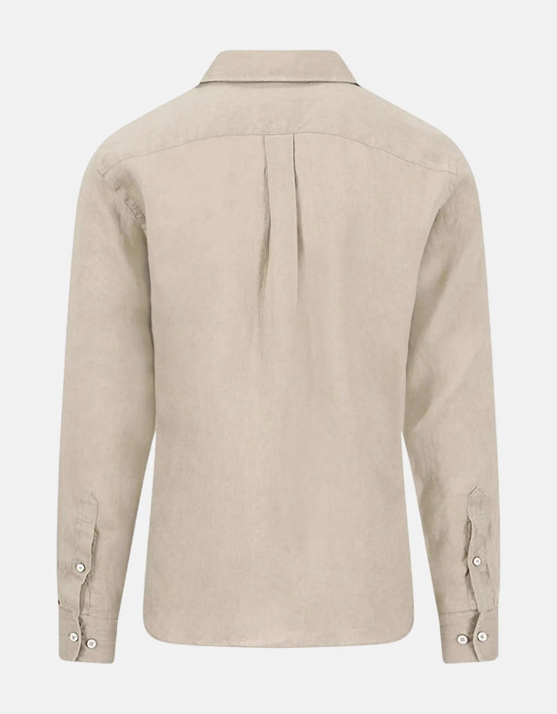 Kent Collar Pure Linen Shirt Sand