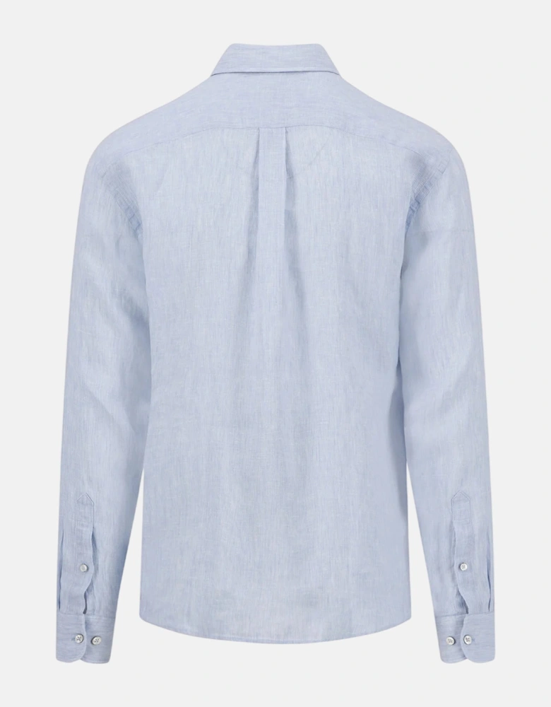 Needle Stripe Linen Button Down Shirt New Breeze