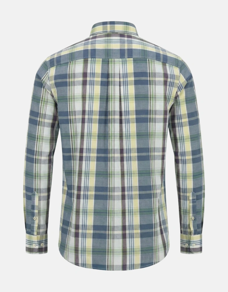 Colourful Check Button Down Shirt Aubergine