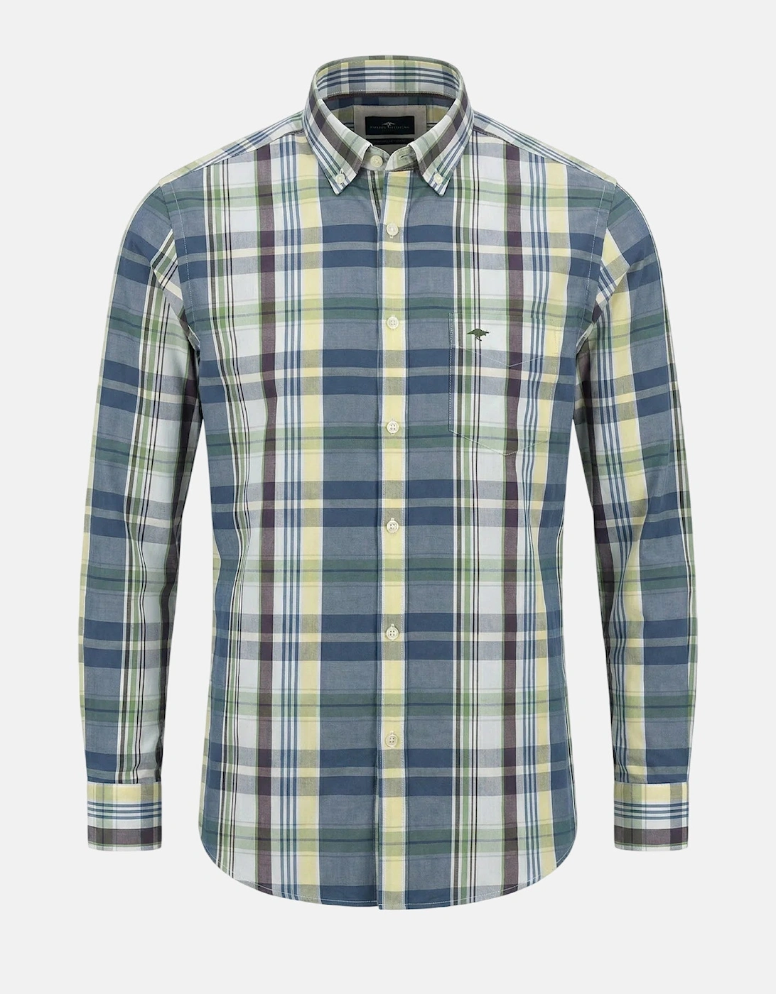 Colourful Check Button Down Shirt Aubergine, 3 of 2