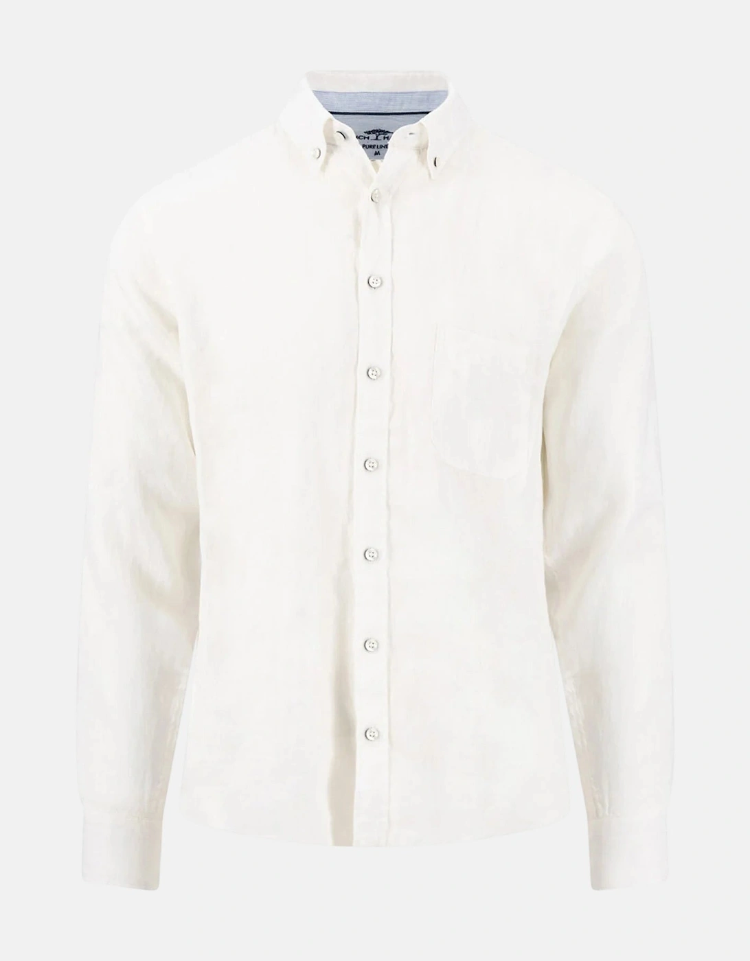 Pure Linen Button Down Shirt White, 3 of 2