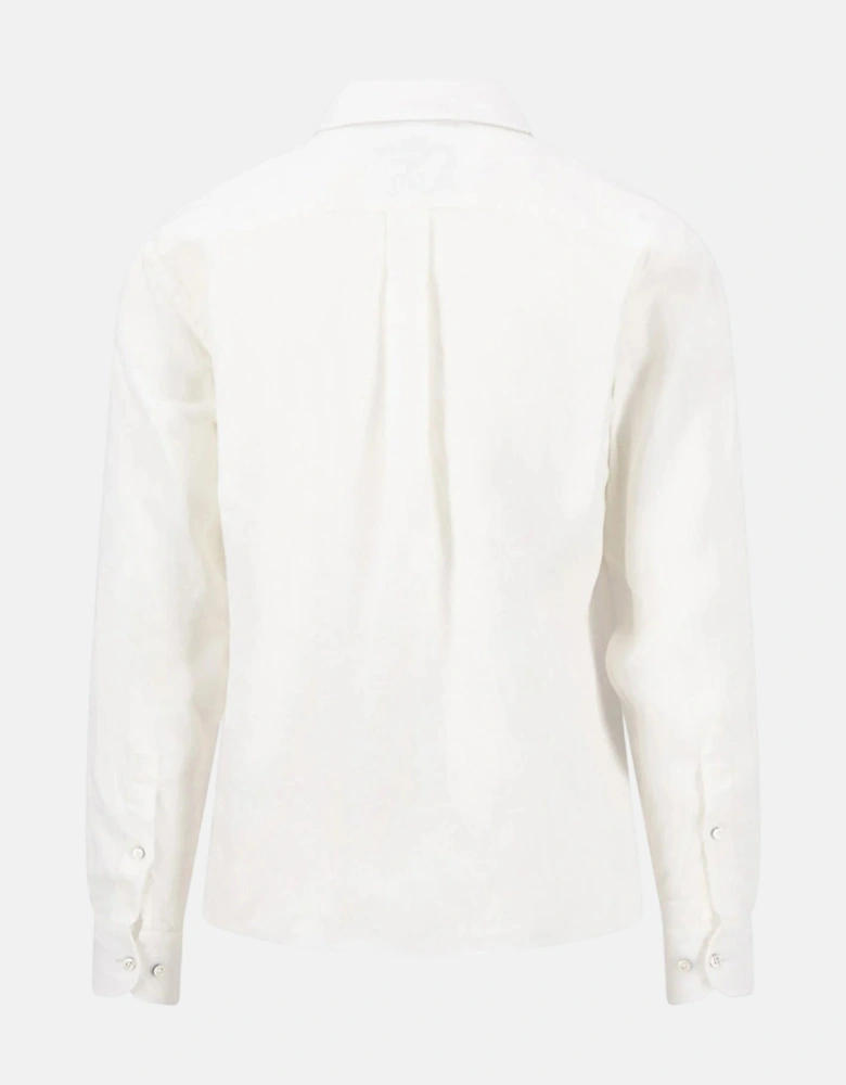 Pure Linen Button Down Shirt White