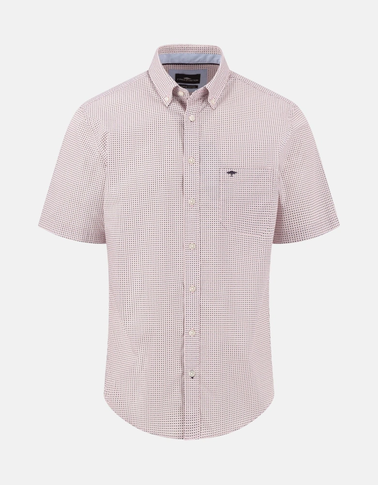 Minimal Print Short Sleeved Shirt Magnolia