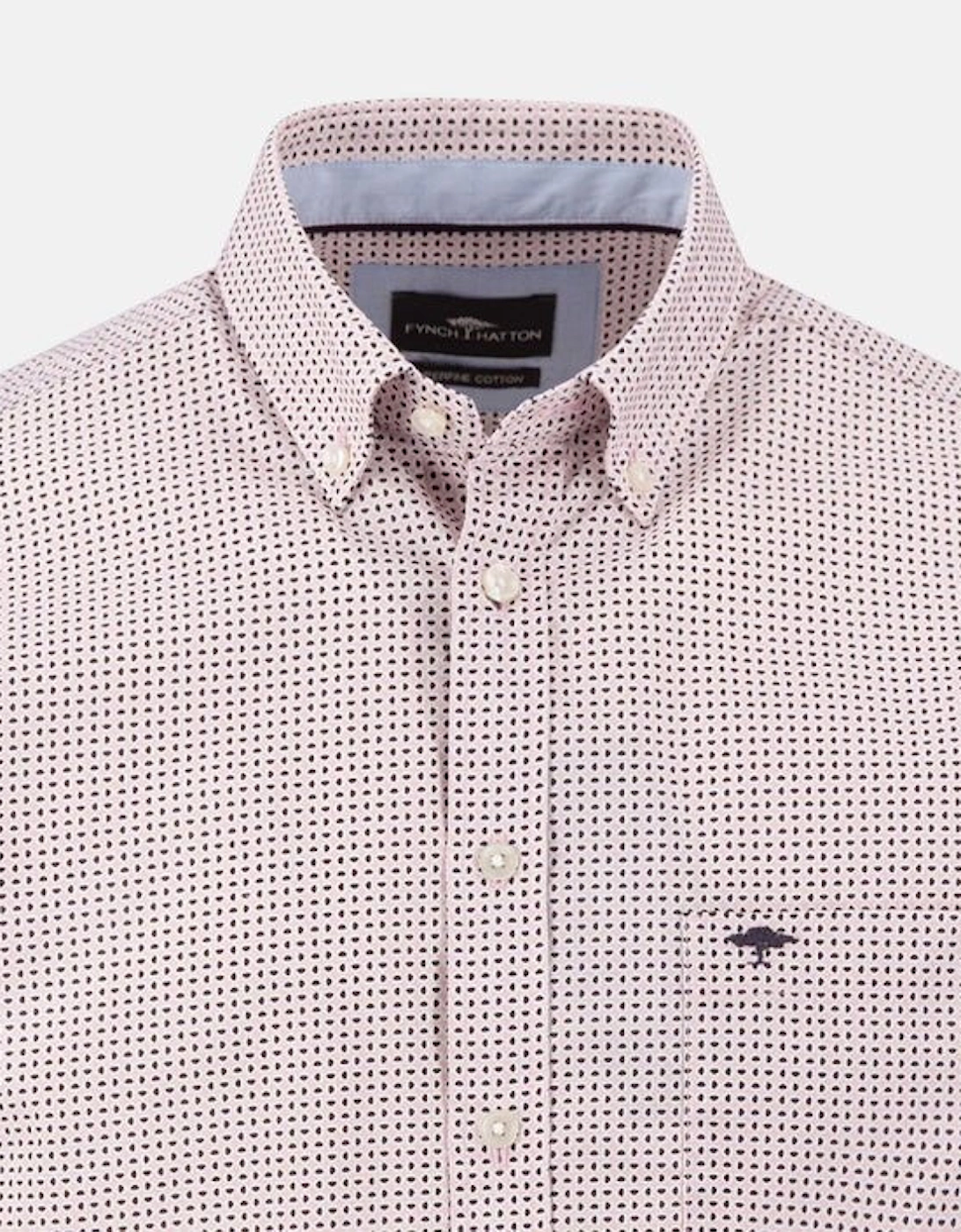 Minimal Print Short Sleeved Shirt Magnolia