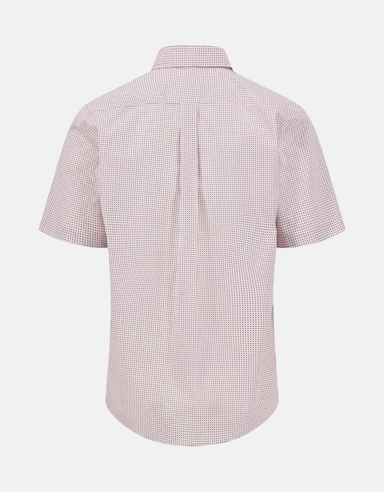 Minimal Print Short Sleeved Shirt Magnolia