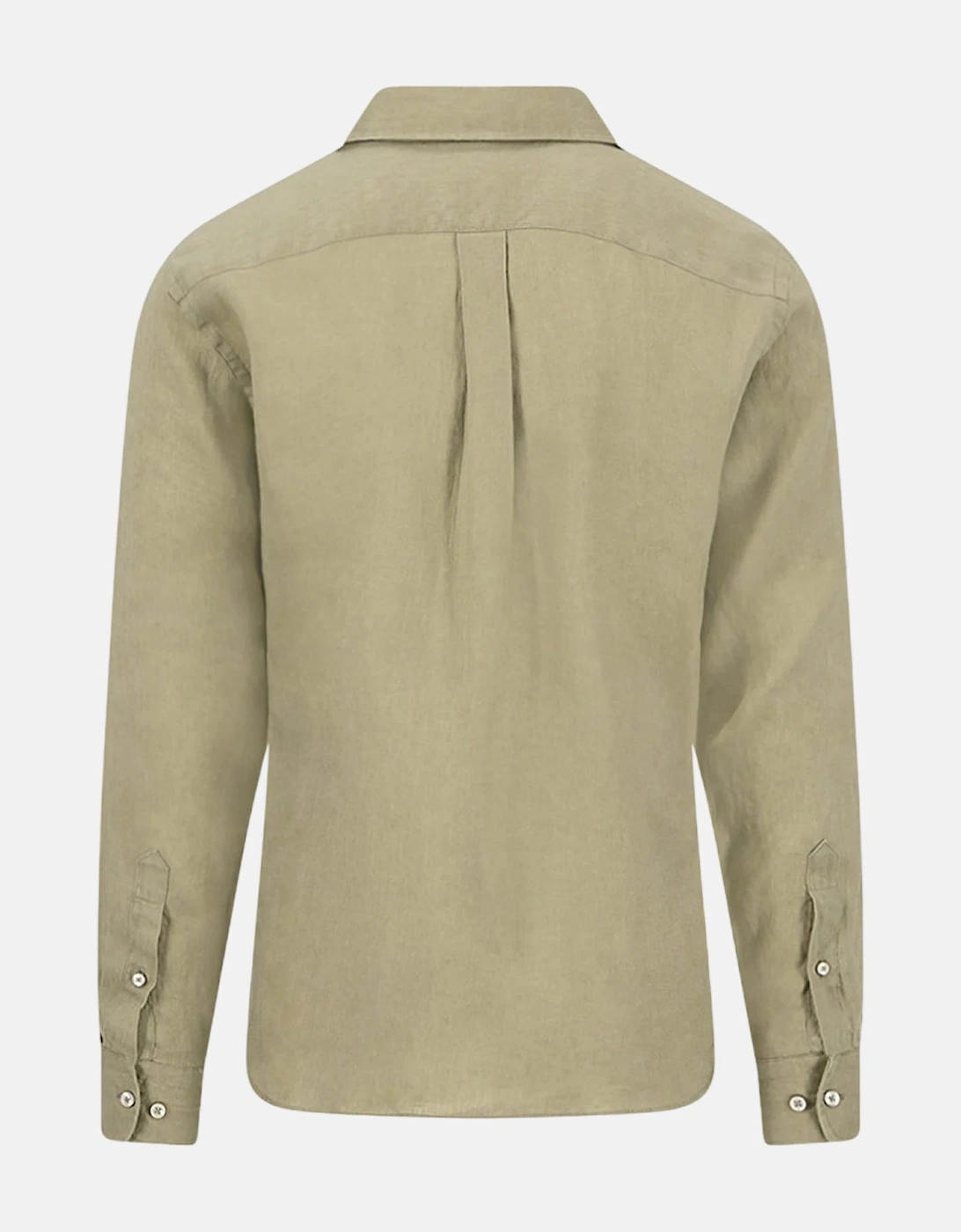 Kent Collar Pure Linen Shirt Pistachio