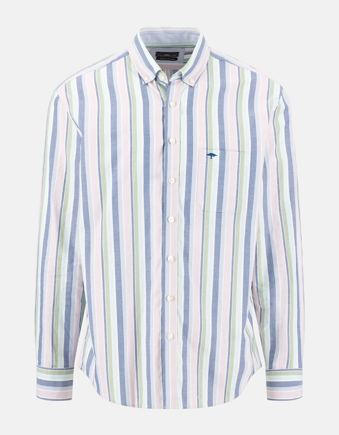 Washed Oxford Striped Button Down Shirt Mint, 3 of 2