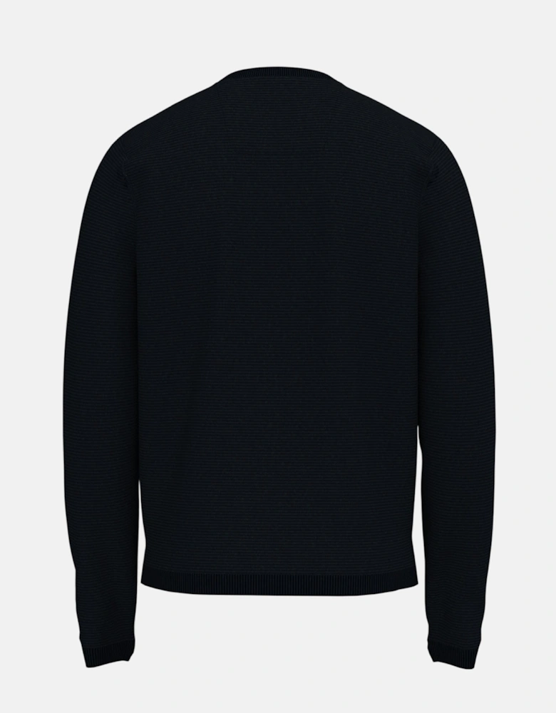 Fine Knit Air Cotton V-Neck Sweater Navy