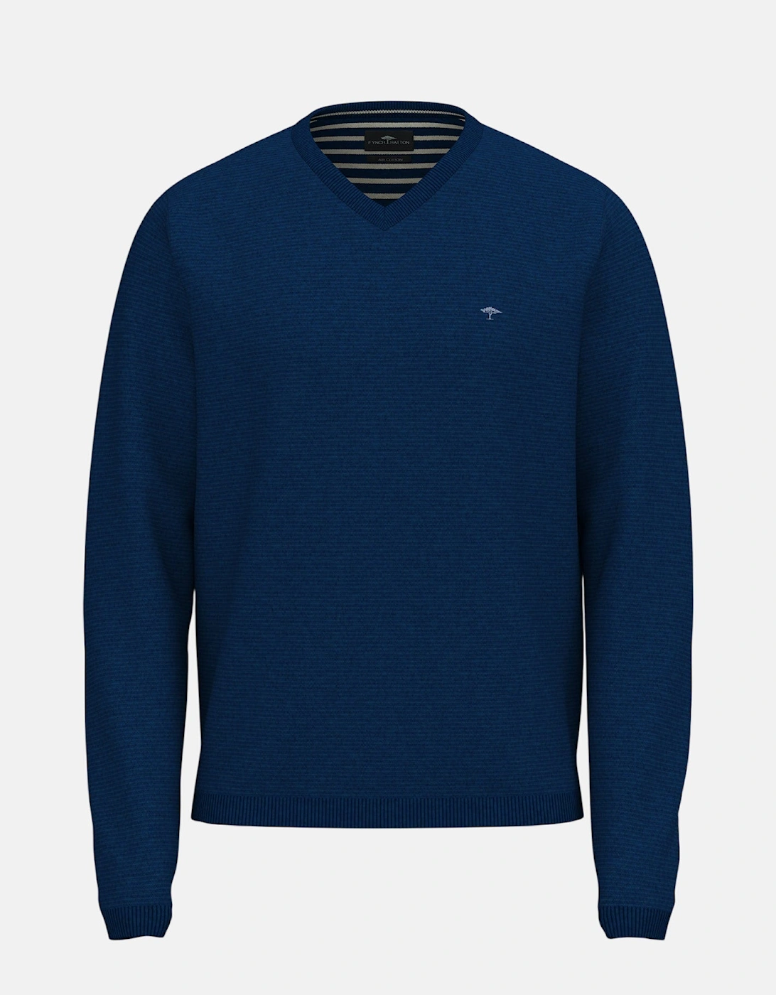 Fine Knit Air Cotton V-Neck Sweater Midnight, 4 of 3
