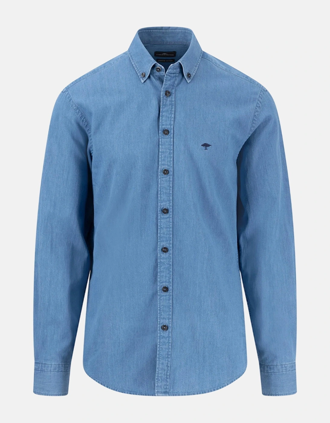 Washed Denim Button Down Shirt Crystal Blue, 3 of 2
