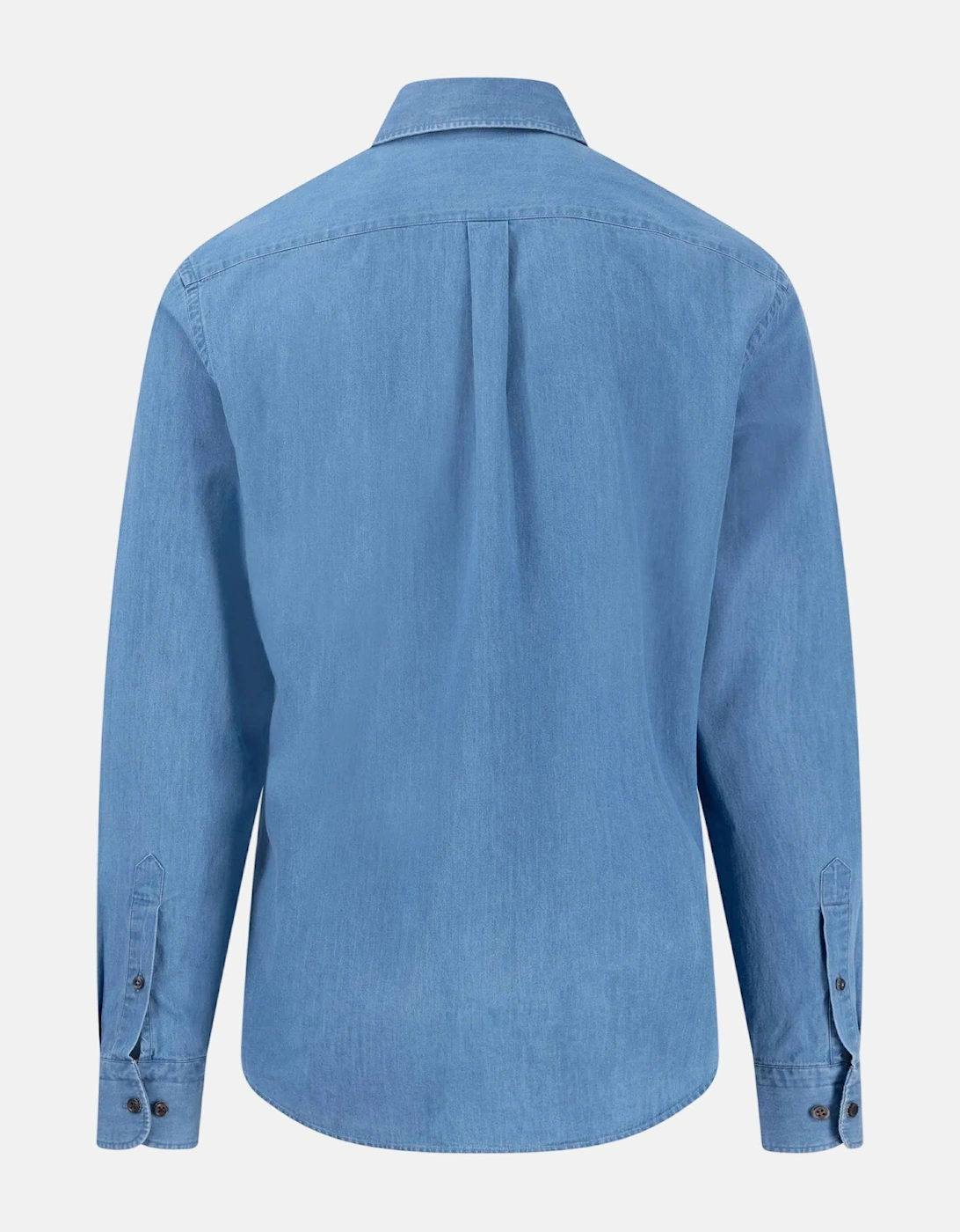 Washed Denim Button Down Shirt Crystal Blue