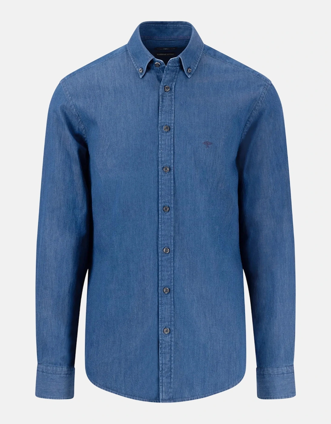 Washed Denim Button Down Shirt Misty Blue, 3 of 2