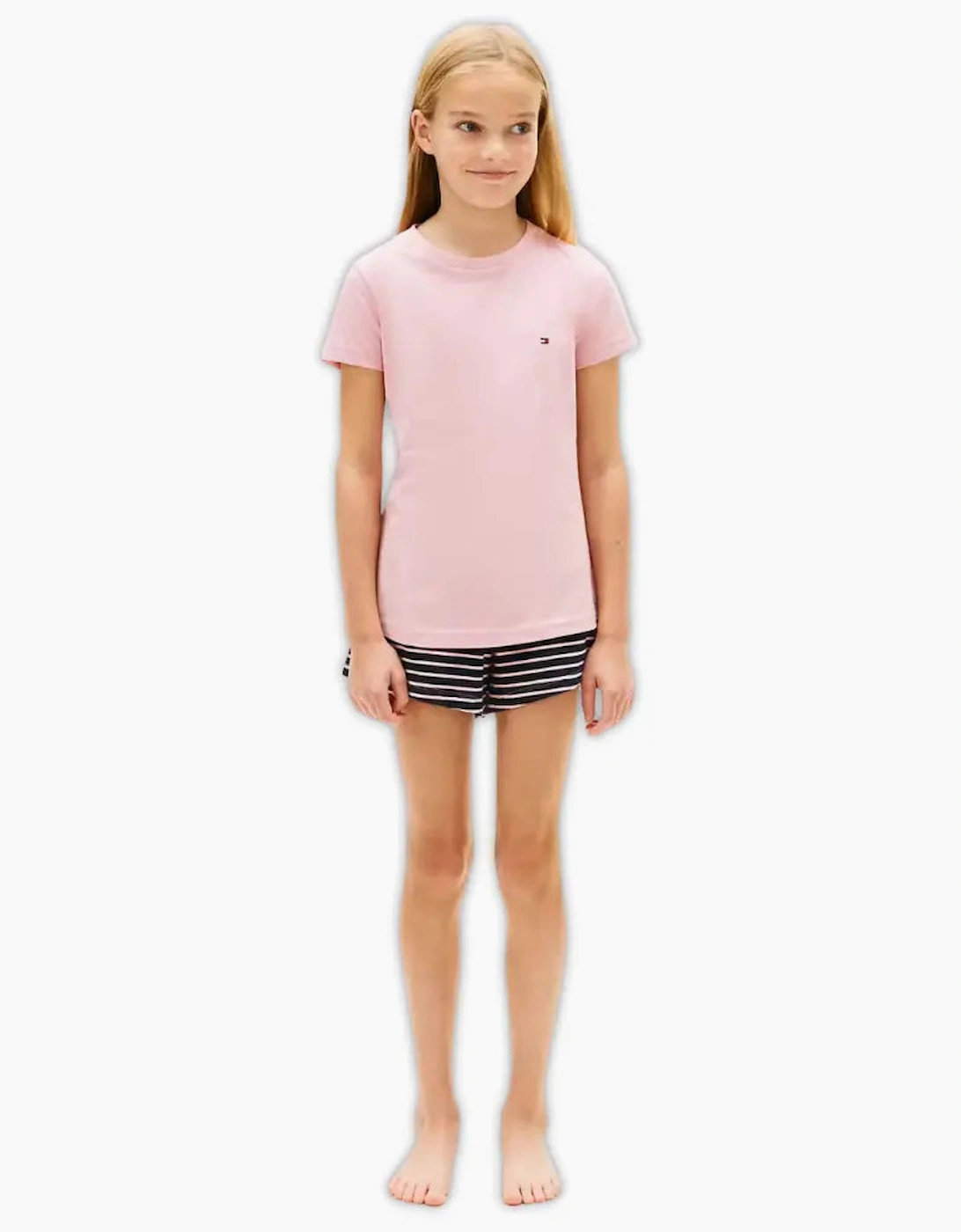 Girls 2-Pack Heritage Logo T-Shirts, Pink/Navy
