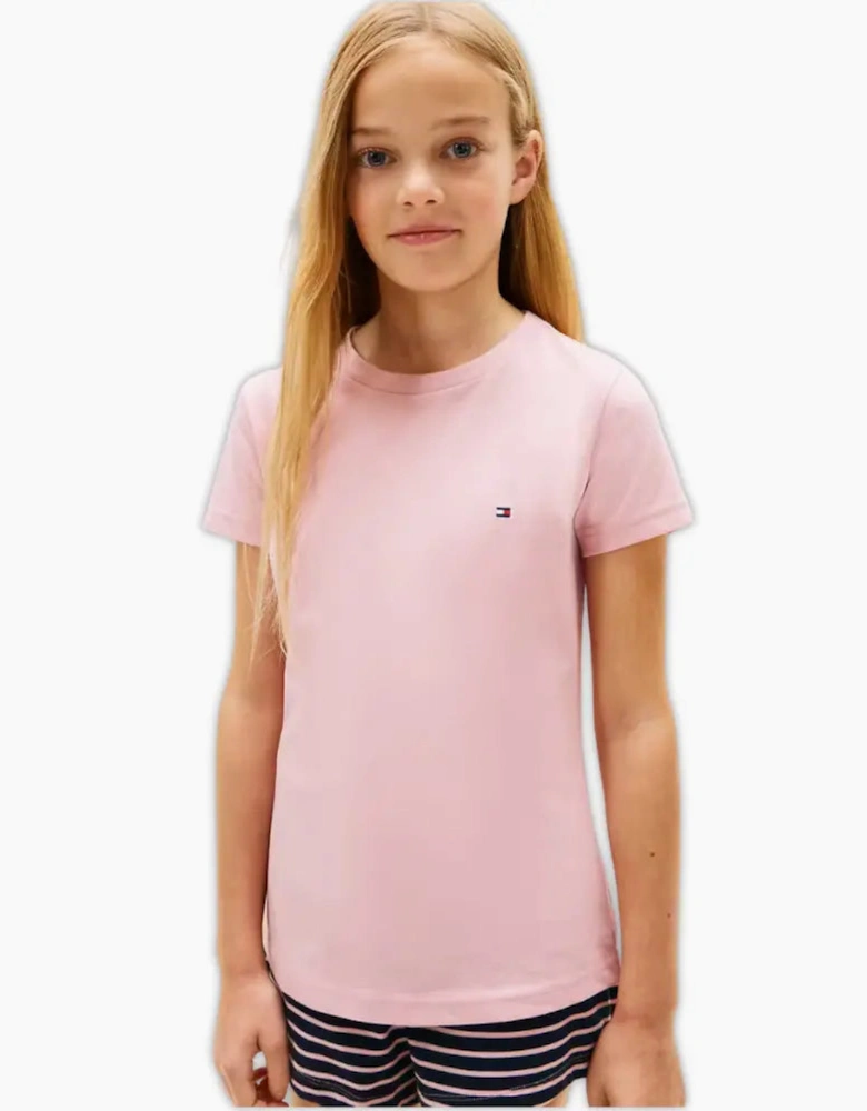 Girls 2-Pack Heritage Logo T-Shirts, Pink/Navy