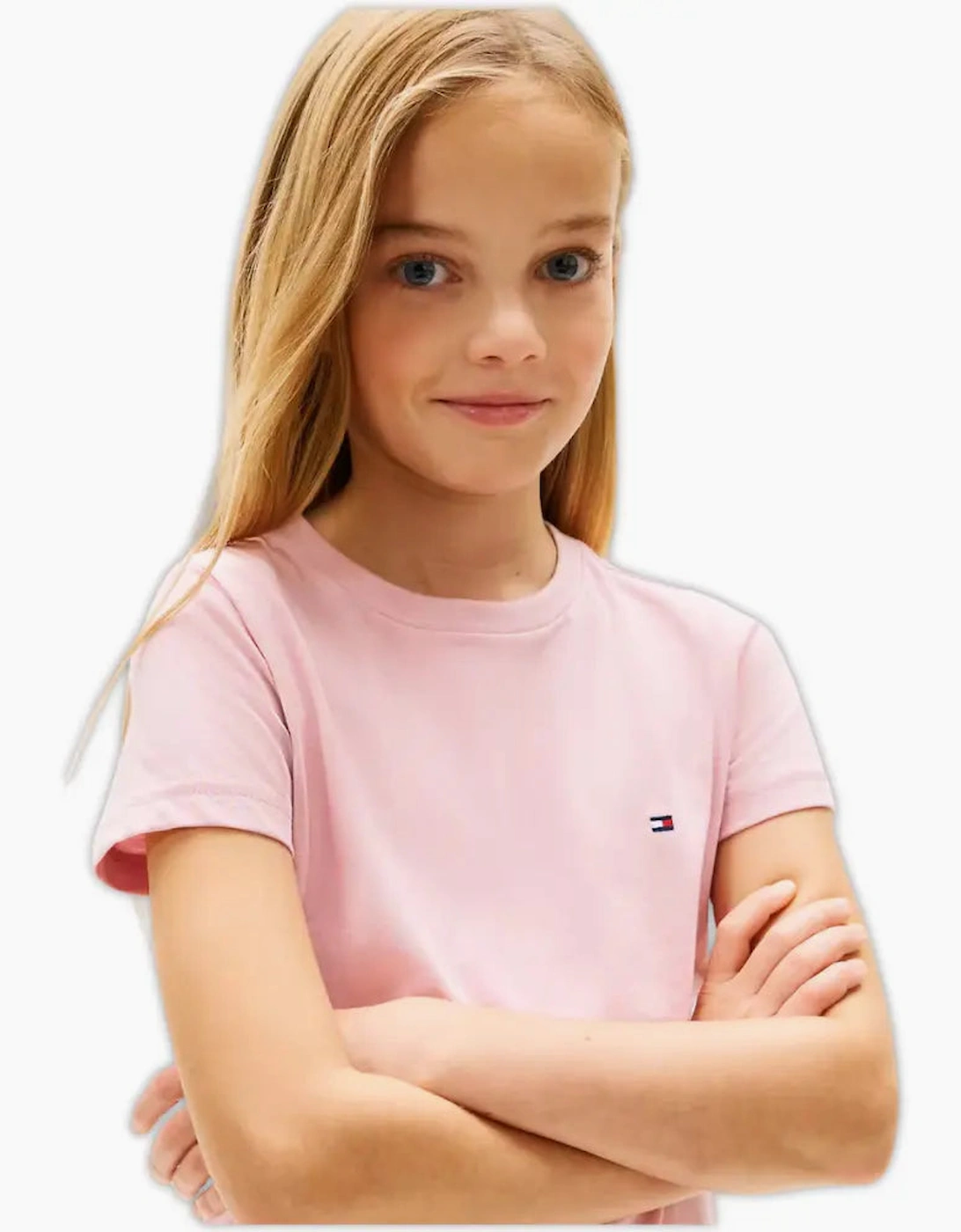 Girls 2-Pack Heritage Logo T-Shirts, Pink/Navy
