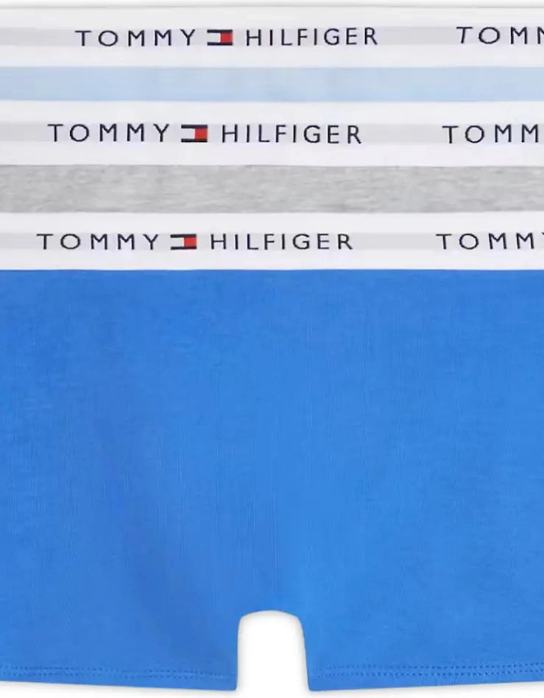 3-Pack Heritage Logo Boys Boxer Trunks, Blue/Grey/Blue