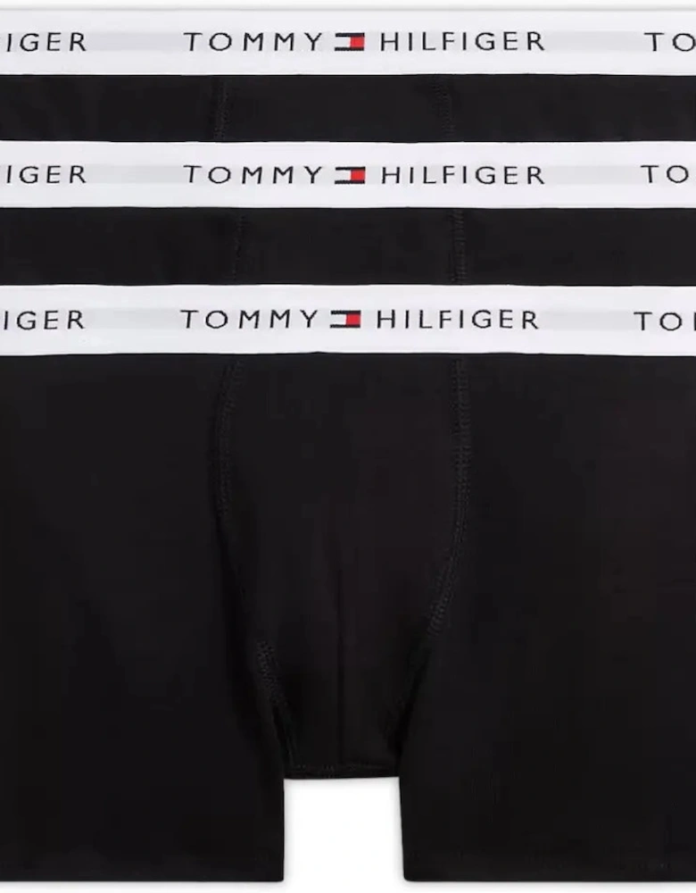 3-Pack Heritage Logo Boys Boxer Trunks, Black