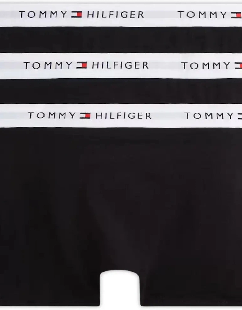 3-Pack Heritage Logo Boys Boxer Trunks, Black