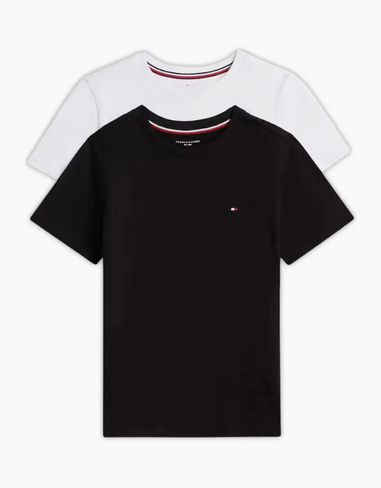 2-Pack Flag Logo Boys T-Shirts, Black/White