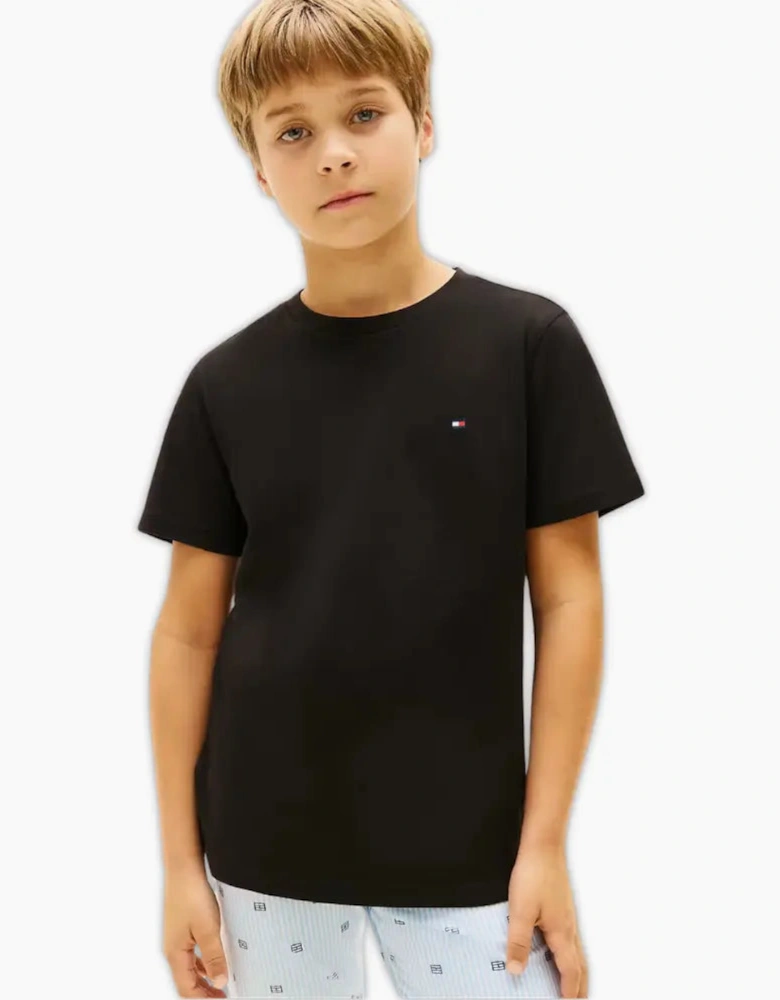 2-Pack Flag Logo Boys T-Shirts, Black/White