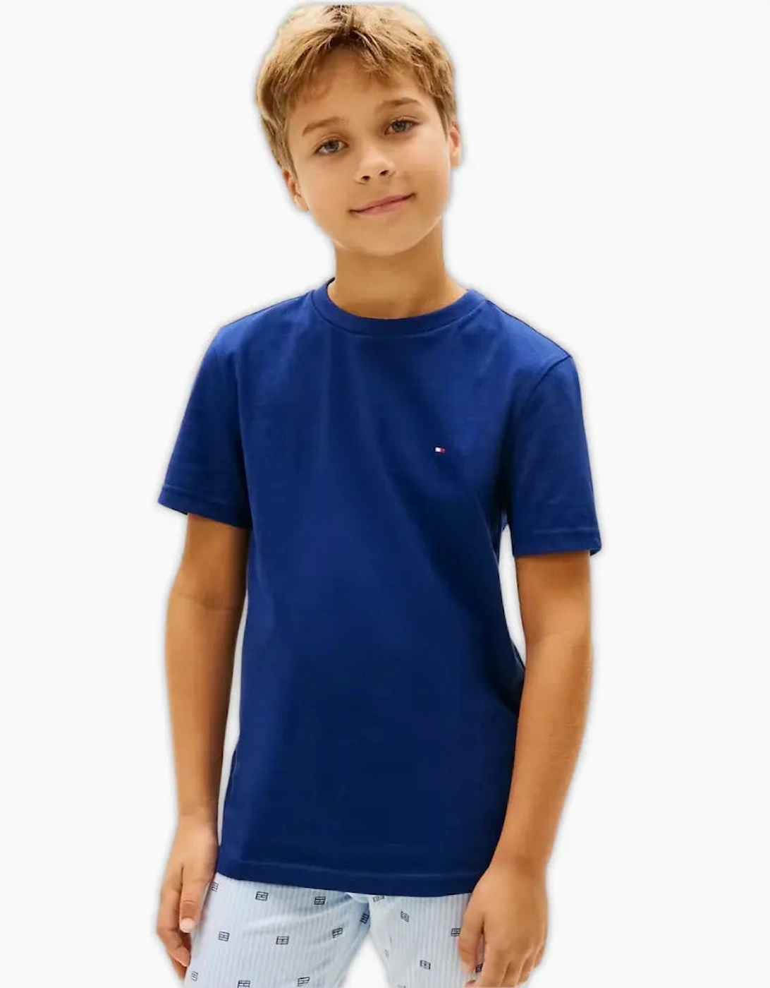 2-Pack Flag Logo Boys T-Shirts, Brisk Blue / Preppy Navy