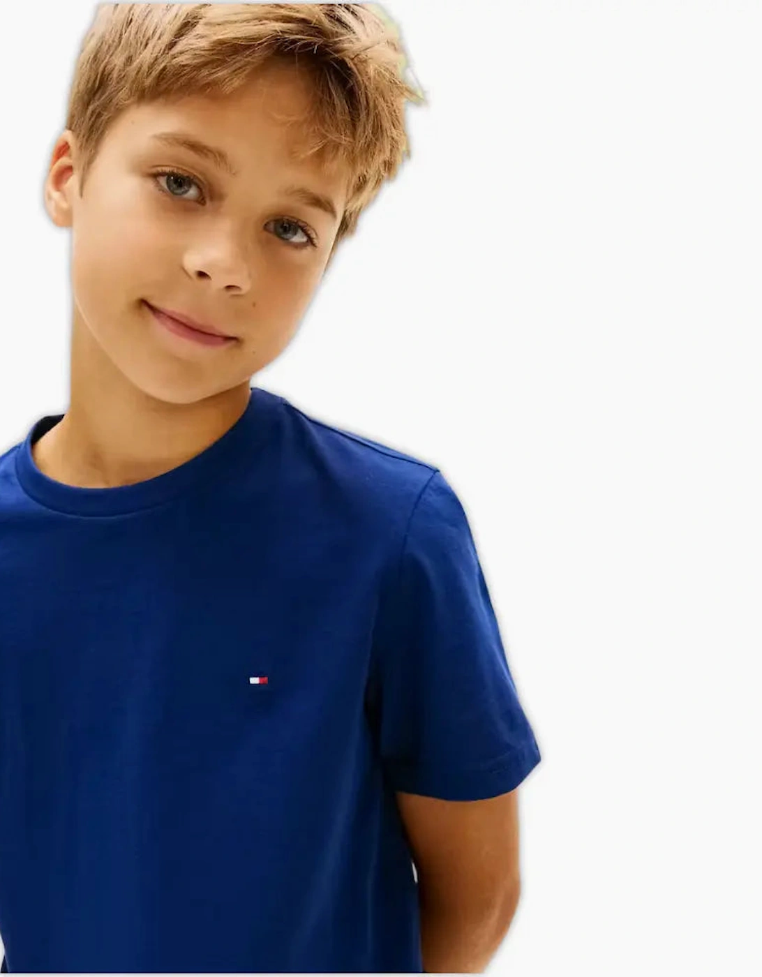 2-Pack Flag Logo Boys T-Shirts, Brisk Blue / Preppy Navy