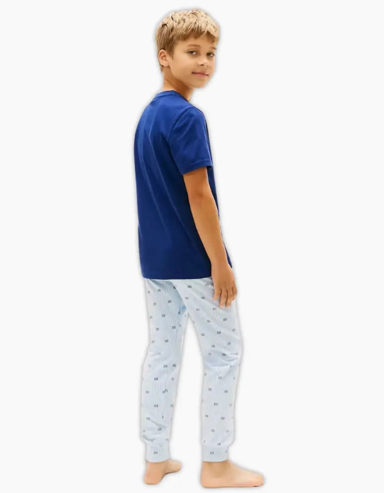 2-Pack Flag Logo Boys T-Shirts, Brisk Blue / Preppy Navy