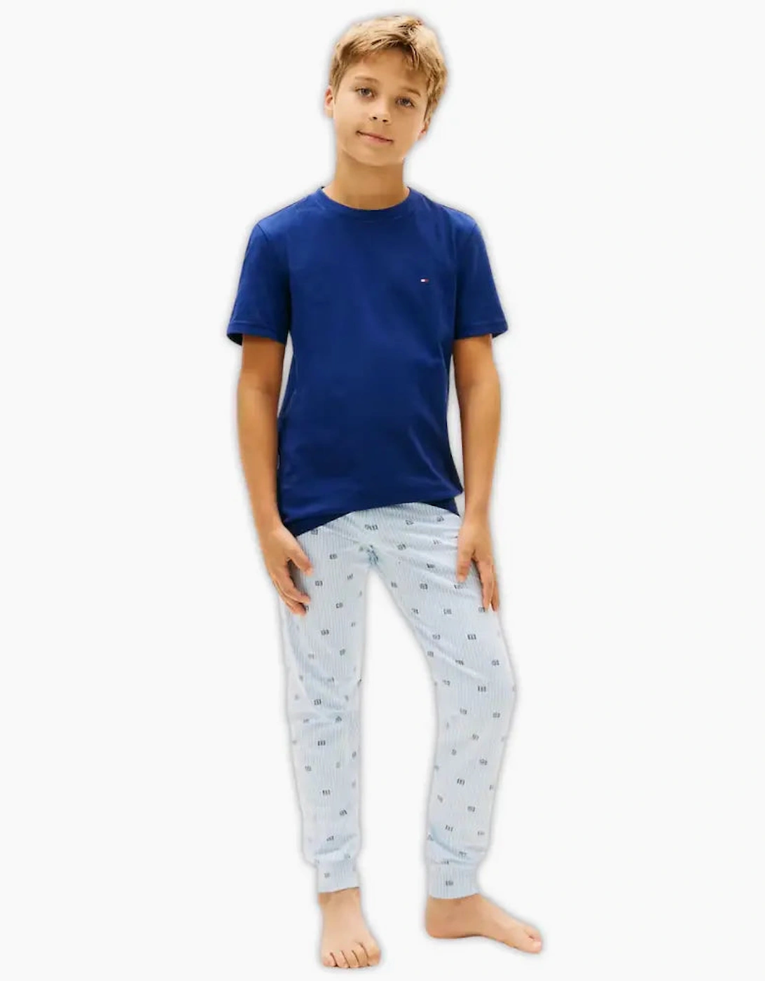 2-Pack Flag Logo Boys T-Shirts, Brisk Blue / Preppy Navy