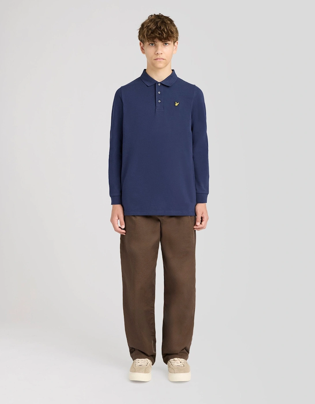 Long Sleeve Cotton Polo Shirt