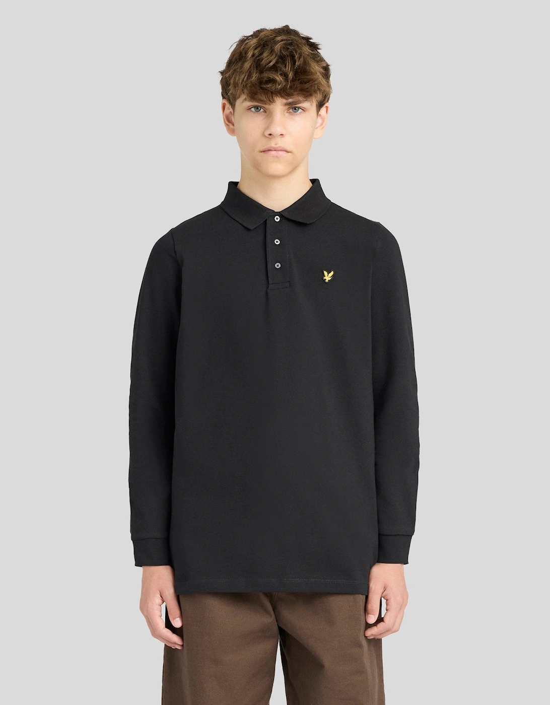 Long Sleeve Cotton Polo Shirt