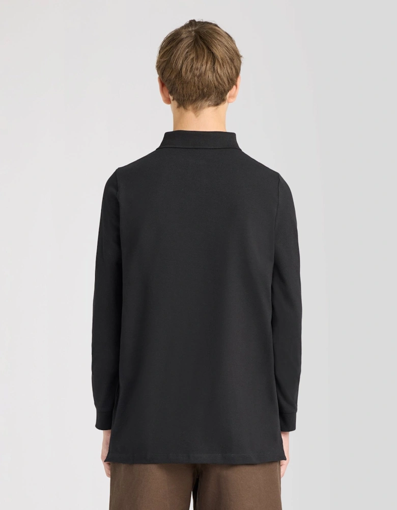 Long Sleeve Cotton Polo Shirt