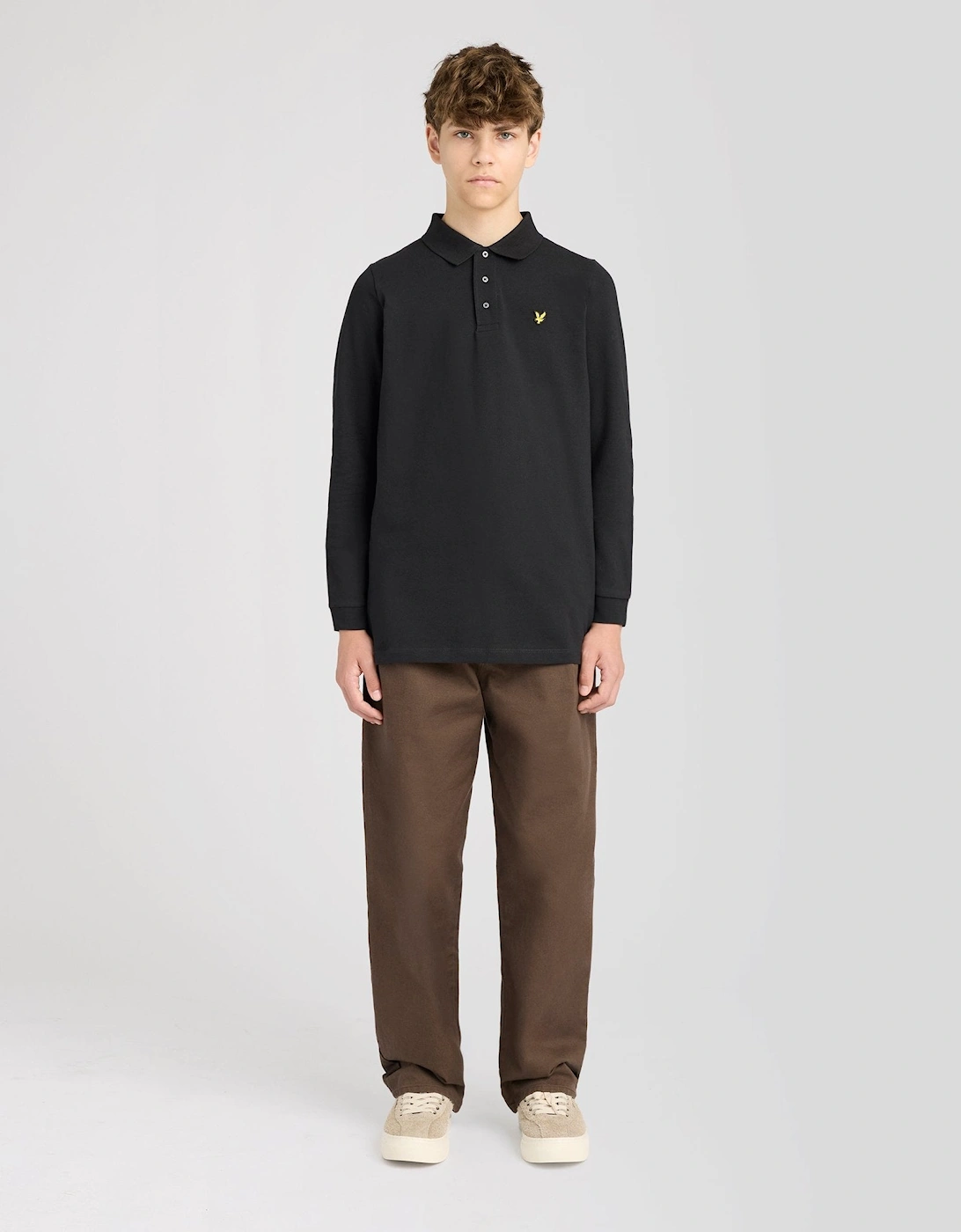 Long Sleeve Cotton Polo Shirt