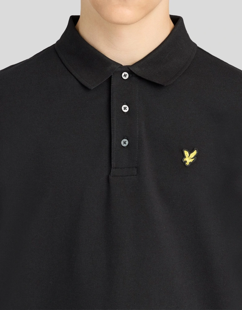 Long Sleeve Cotton Polo Shirt