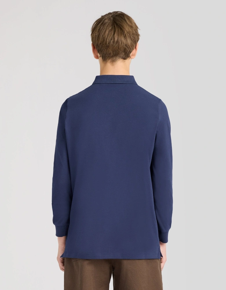 Long Sleeve Cotton Polo Shirt